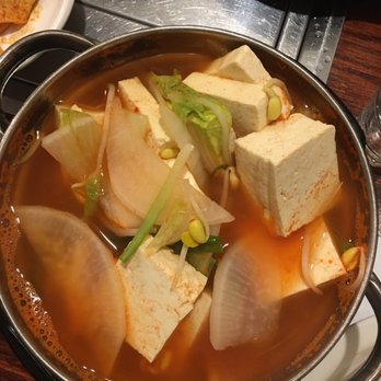 Kalbi House - Ji Gae- tofu vegetable stew in authentic broth, not too spicy as requested - Korean Near Me - White Plains, New York