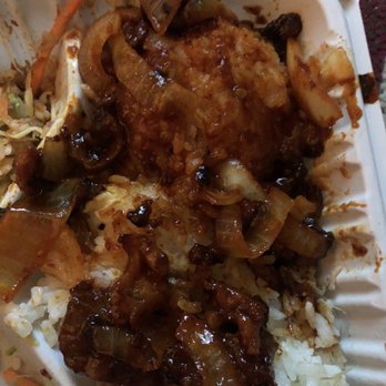 Ono Hawaiian BBQ - 2 bites of chicken.. that's what they give you. The rest was a mound of rice - Barbeque Near Me - Upland, California Ono Hawaiian BBQ - 2 bites of chicken.. that's what they give you. The rest was a mound of rice - Barbeque Near Me - Upland, California
