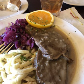 Cafe Old Vienna - Sauerbraten with red cabbage and spätzle - German Near Me - Myrtle Beach, South Carolina Cafe Old Vienna - Sauerbraten with red cabbage and spätzle - German Near Me - Myrtle Beach, South Carolina
