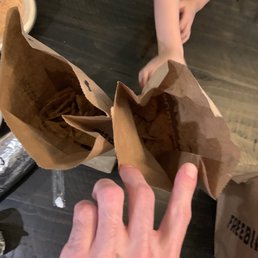 One is the amount of chips for the "large" queso, and one is for the kids queso, like 5 chips. One is the amount of chips for the "large" queso, and one is for the kids queso, like 5 chips.