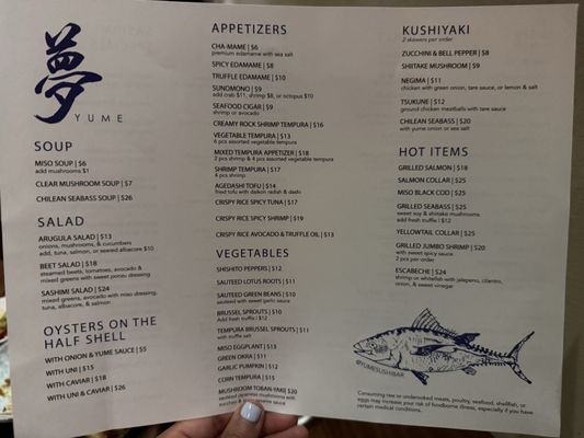 Menu photo 8 Yume Sushi Bar Calabasas, CA