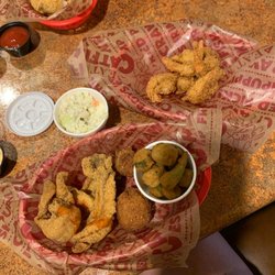 Eat My Catfish - Catfish shrimp combo w coleslaw and fried oakra