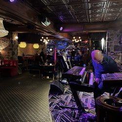 Revival 1863 - Stage for the cover band - such a lively group of guys!
