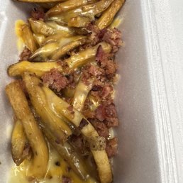 Cheese fries w/bacon Cheese fries w/bacon