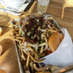 Super Chix - Loaded Fries hot honey chicken sandwich