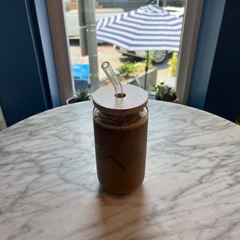 Café Georgetown - 5 stars for reusable glasses and straws unlike some other nice cafes in the area - this 100% makes the coffee taste better - Coffee & Tea Near Me - Washington, DC, District of Columbia