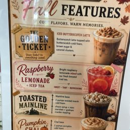Fall menu coffee Fall menu coffee