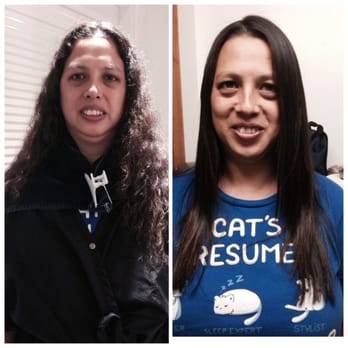 Paul Brown Salon - My natural waves and frizz that I have hated for so many years and my new 'do on the right. - Hair Salons Near Me - Honolulu, Hawaii Paul Brown Salon - My natural waves and frizz that I have hated for so many years and my new 'do on the right. - Hair Salons Near Me - Honolulu, Hawaii