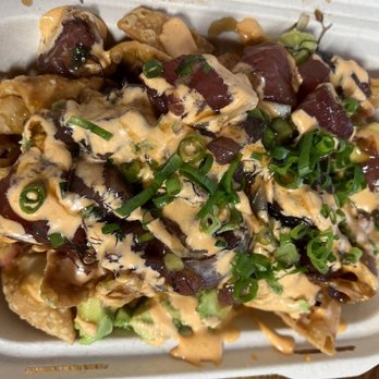 Monarch Poke - Half Order Shoyu Poke Nachos - Hawaiian Near Me - Aiea, Hawaii