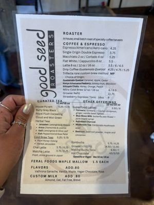 Menu photo 1 Good Seed Coffee Boutique Solvang, CA