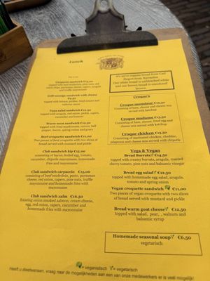 Menu photo 1 't Wapen van Haarzuylen Haarzuilens, UT