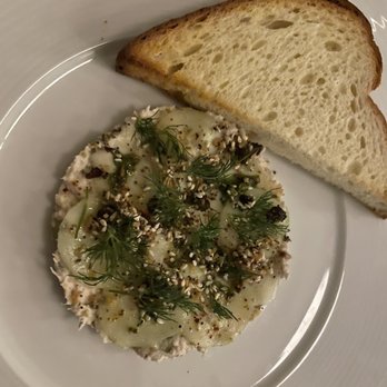 Au Courant - Striped bass rillet - Modern European Near Me - Omaha, Nebraska