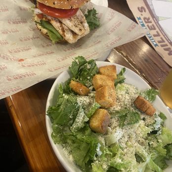 Miller's Ale House - Mahi mahi sandwich with a side of ceaser salad ! Yumm!! - Sports Bars Near Me - Palmetto Bay, Florida Miller's Ale House - Mahi mahi sandwich with a side of ceaser salad ! Yumm!! - Sports Bars Near Me - Palmetto Bay, Florida