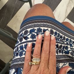 Le Bleu - French mani with one gel tip