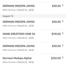Double charges Aug 13, and Aug 15