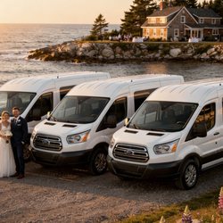 Limo Services in Maine - Wedding passenger van fleet