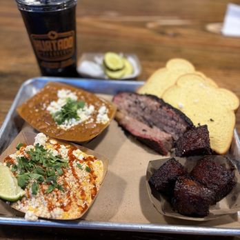 Hurtado Barbecue - 2 carnes ( brisket y belly skins pork) , Mexican creamy corn y brisket charro beans!!! ! Sabroso!! Regresaremos pronto !!!! - Barbeque Near Me - Arlington, Texas Hurtado Barbecue - 2 carnes ( brisket y belly skins pork) , Mexican creamy corn y brisket charro beans!!! ! Sabroso!! Regresaremos pronto !!!! - Barbeque Near Me - Arlington, Texas
