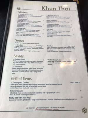 Menu photo 4 Khun Thai Brookings, OR