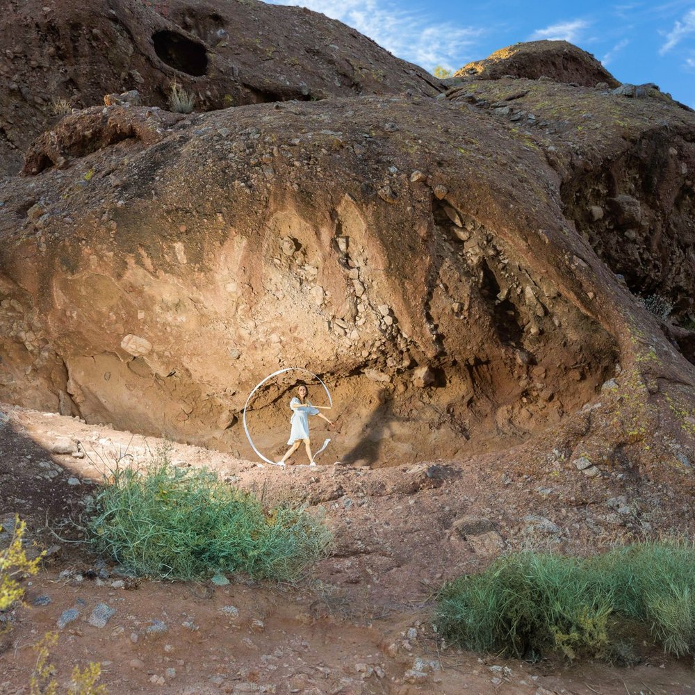 Rick Pascale Photography - Papago Park - West Butte ribbon dance in natural cave - Real Estate Photography Near Me