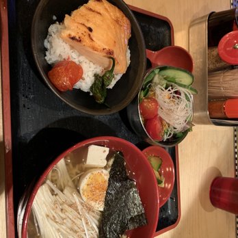 RAMEN-SAN - Express Lunch w/ veggie ramen & miso salmon - Ramen Near Me - Chicago, Illinois RAMEN-SAN - Express Lunch w/ veggie ramen & miso salmon - Ramen Near Me - Chicago, Illinois