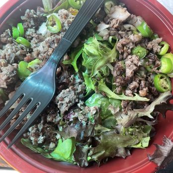 Tacos Los Cholos - Salad with costilla - Mexican Near Me - Huntington Park, California