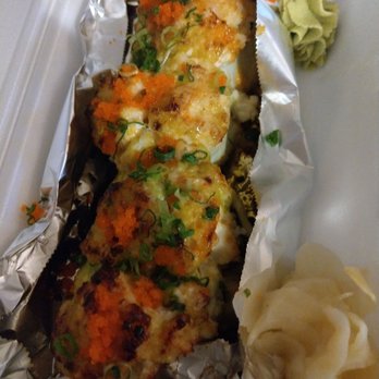 Hana Sushi - Volcano roll that I got to go... super yummy! - Sushi Bars Near Me - Menifee, California Hana Sushi - Volcano roll that I got to go... super yummy! - Sushi Bars Near Me - Menifee, California