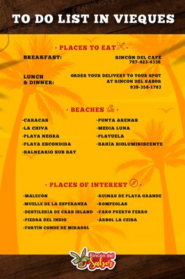 Menu photo 2 Rincon del Sabor Vieques, PR Menu photo 2 Rincon del Sabor Vieques, PR