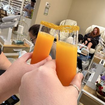 Era Nail Lounge - Welcome drink...Mimosa! - Nail Salons Near Me - Orlando, Florida Era Nail Lounge - Welcome drink...Mimosa! - Nail Salons Near Me - Orlando, Florida