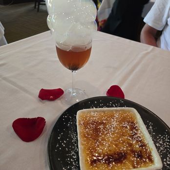 Fin Seafood - Smoked old fashioned and creme brulee. - Seafood Near Me - Newport News, Virginia