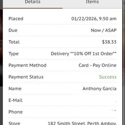 My recent order that never went through