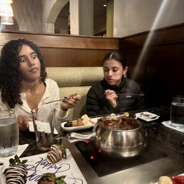 My daughter having her first bite of the smores fondue...clearly impressed! My daughter having her first bite of the smores fondue...clearly impressed!