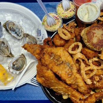 Neptune's Net - Neptune's Net Sampler and Plate of Oysters - Seafood Near Me - Malibu, California
