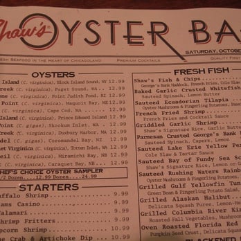 Shaw's Crab House - Menu - Seafood Near Me - Chicago, Illinois