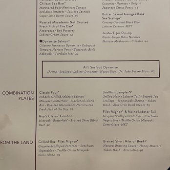 Roy's Restaurant - Menu - Seafood Near Me - Anaheim, California