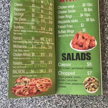 Karina's Pizza - a menu and prices - Pizza Near Me - Milwaukee, Wisconsin