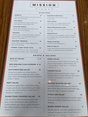 Menu photo 2 The Mission Bar & Grill Boston, MA Menu photo 2 The Mission Bar & Grill Boston, MA
