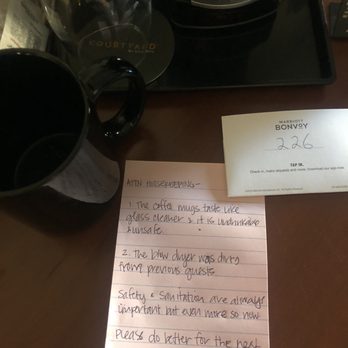 Courtyard by Marriott Novato Marin/Sonoma - Coffee mugs cleaned with window cleaner instead of being washed. Hazardous to ingest & not sanitary. - Hotels Near Me - Novato, California Courtyard by Marriott Novato Marin/Sonoma - Coffee mugs cleaned with window cleaner instead of being washed. Hazardous to ingest & not sanitary. - Hotels Near Me - Novato, California