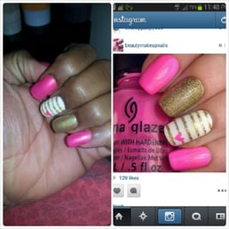 My hand is the left that lucky did n right is the pic I found on ig