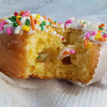 Do-Rite Donuts & Chicken - Raw dough in my birthday cake donut. - Donuts Near Me - Chicago, Illinois