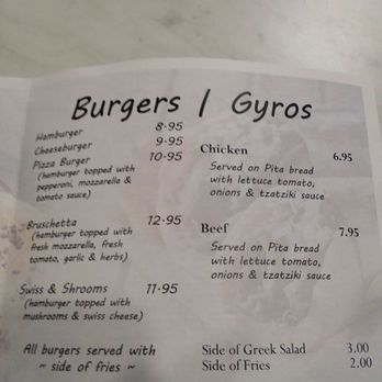 Angela's - a menu for burgers and gyros - Pizza Near Me - Norwich, New York
