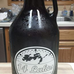 Mud Lake Bown growler.
