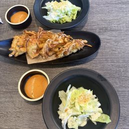 Pancake w/ spicy mayo & side salad