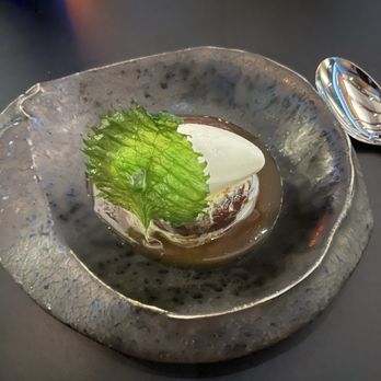 Leila - Dessert. Date cake with buffalo ice cream and caramel drizzle. - Italian Near Me - Honolulu, Hawaii