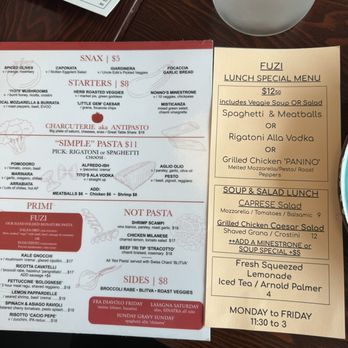 Fuzi Pasta Co - Menu - Pasta Shops Near Me - Fresh Meadows, New York