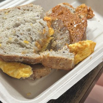 Talitha Coffee - Egg and cheese sandwich on sourdough bread. - Coffee Roasteries Near Me - San Diego, California Talitha Coffee - Egg and cheese sandwich on sourdough bread. - Coffee Roasteries Near Me - San Diego, California
