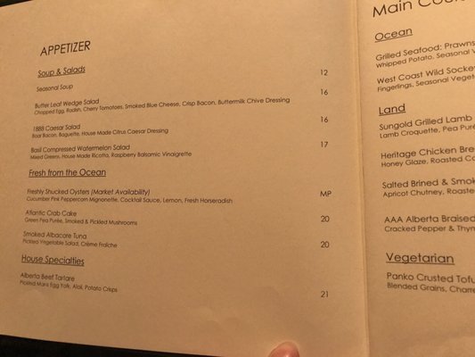 Menu photo 5 1888 CHOP HOUSE Banff, AB