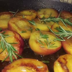 Tramezzini - Honey and rosemary roast peaches