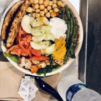 The Simple Greek - Grilled chicken with veggies on a bed of greens and lentils. - Greek Near Me - Columbus, Georgia The Simple Greek - Grilled chicken with veggies on a bed of greens and lentils. - Greek Near Me - Columbus, Georgia