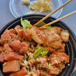 2-proteins (spicy tuna, spicy salmon) set me back $20. Spare toppings but exquisite fresh buttery fish. 2-proteins (spicy tuna, spicy salmon) set me back $20. Spare toppings but exquisite fresh buttery fish.