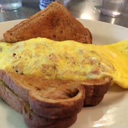 Rainbow - My ham and cheese omelet!